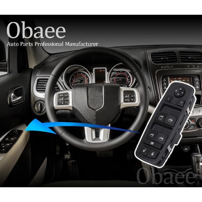 Obaee Power Window Switch Master Control Button Left Driver Side Compatible With 2011-2016 Dodge Journey 2.4L 3.6L, Replacement OEM 68084001AB