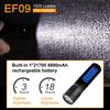 EF09 IP65 Аккумуляторный фонарик EDC Светодиодный фонарь для наружного освещения для кемпинга / ночной прогулки с индикатором питания
