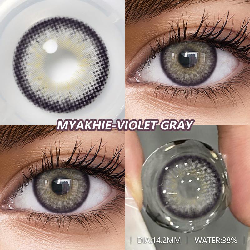 Eyeshare Fashion Colored Contact Lenses for Eyes 1pair Blue Eye Lenses Gray Contacts Cosmetic Contact Lenses Yearly