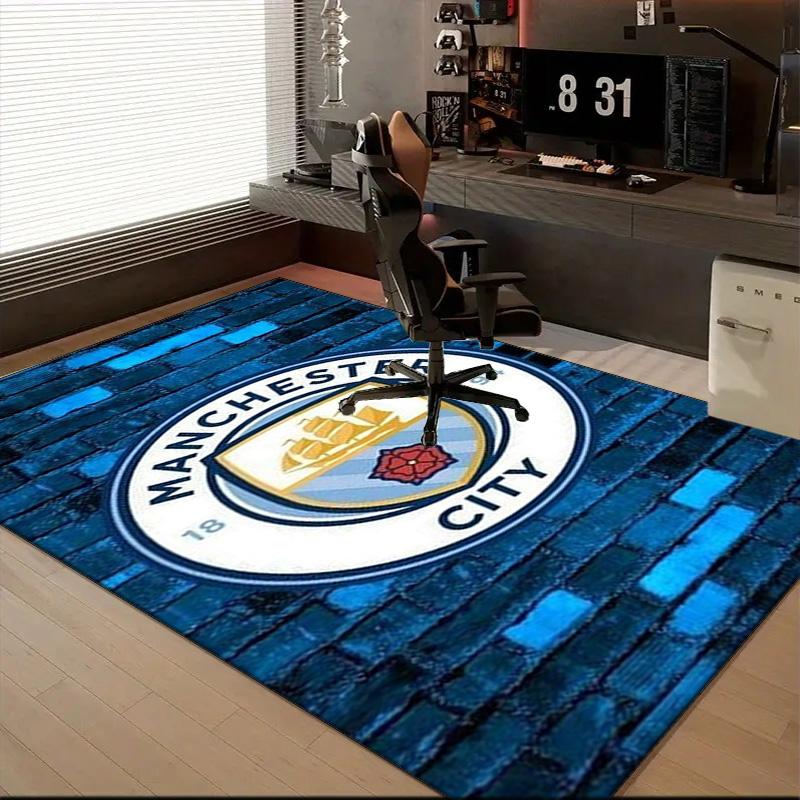 Коврик для офисного кресла с принтом City Football Club, Коврик для прихожей, Ковры для гостиной, спальни, Рождественские подарки