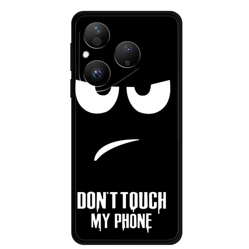 Красочный чехол для Huawei Pura 80 Чехол Мультяшное Животное Силиконовый Черный Мягкий Чехол для Huawei Pura 80 Чехол Защитный Бампер Pura80