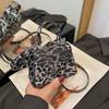 Мини-сумка квадратной формы с леопардовым принтом для женщин, маленькая дорожная сумка, дизайнерская сумка через плечо с коротким ремешком, модная