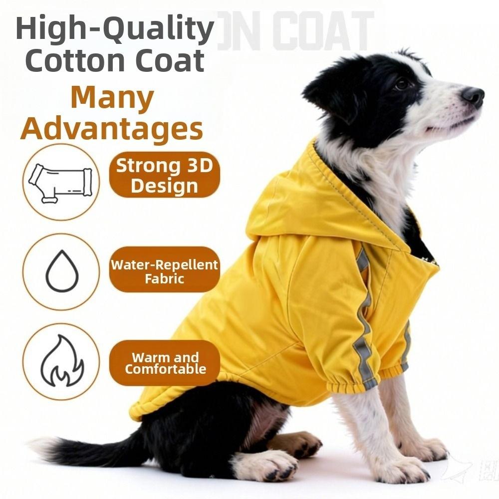 Windproof Fleece Dog Clothes Warm Pet Sweatshirt Fashion Dog Hooded Coat Outdoor