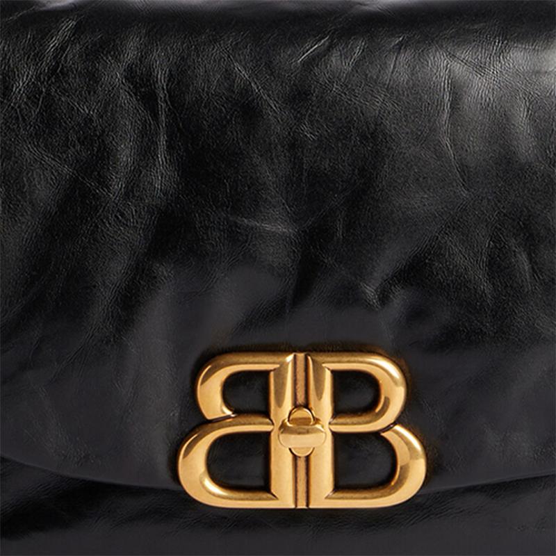Balenciaga Small Monaco Sling Bag Black Women Bags 7878962AA411000