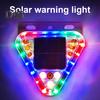 Треугольный солнечный предупреждающий световой сигнал, режимы, регулируемый, водонепроницаемый, супер яркий светодиодный мигающий фонарь, автомобильный прицеп, грузовик, задний мигающий фонарь, предупреждающий свет безопасности