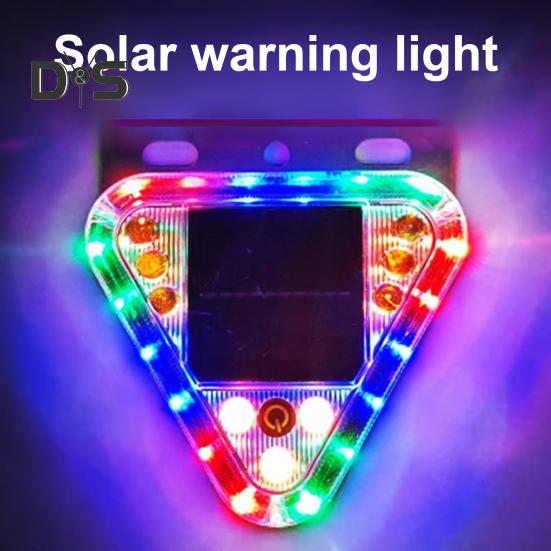 Треугольный солнечный предупреждающий световой сигнал, режимы, регулируемый, водонепроницаемый, супер яркий светодиодный мигающий фонарь, автомобильный прицеп, грузовик, задний мигающий фонарь, предупреждающий свет безопасности