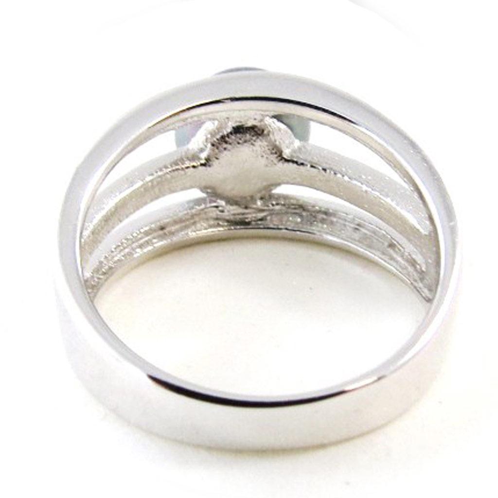 Серебряное кольцо Perla серое