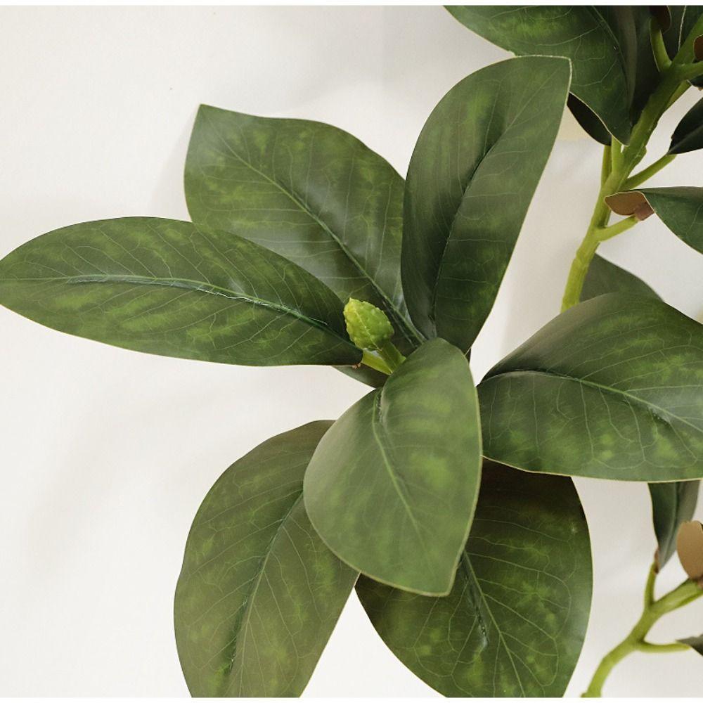 75cm Simulated Magnolia Tree Branch Real Touch Green Plants  Living Room Desktop