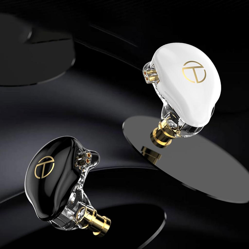 LINSOUL TRN ST7 Гибридный тип Натуральные смоляные HIFI наушники Recable Design Канальный тип Эргономичный дизайн Высокочистый посеребренный OFC кабель Двойной динамический