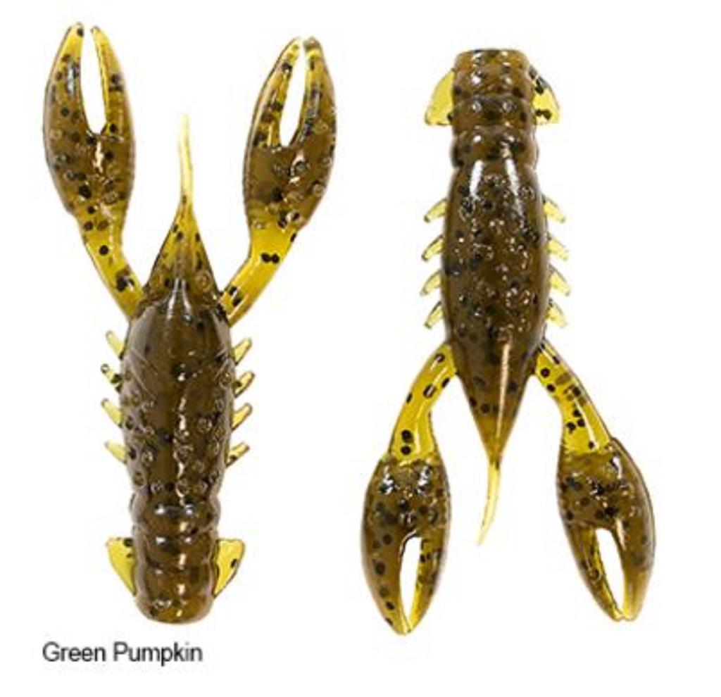 Zman Мягкая приманка TRD Crawz 2,5 дюйма, 6 шт. в упаковке, зеленая тыква (3349)