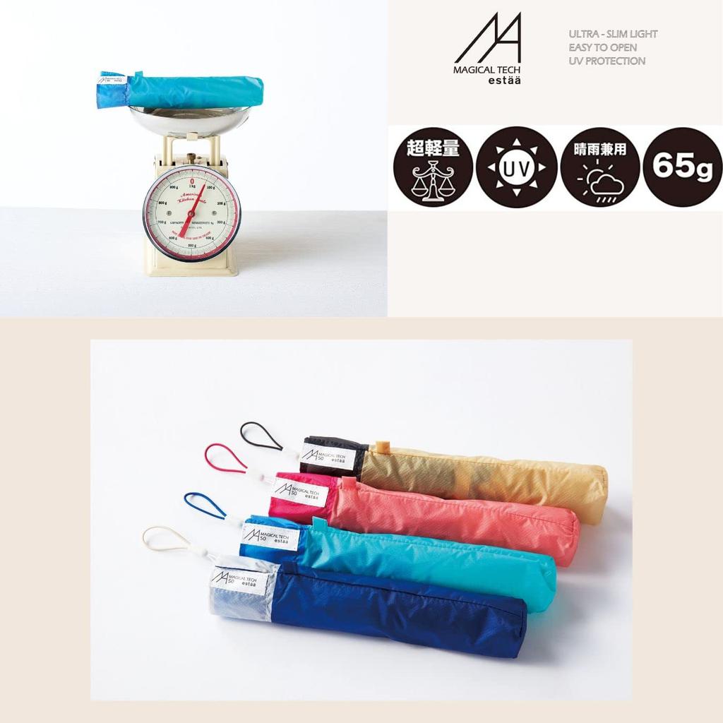 Magical Tech 72g UV Protection Folding Hem Deep Blue Ultra-Lightweight Umbrella, 55cm, 10286, Border,