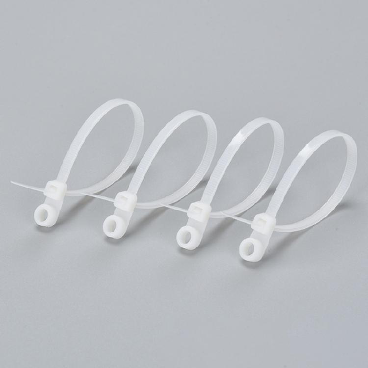 100PCS Nylon Cable Management Tie Buckles Automatic Locking Feature 4.8mm Hole Diameter for Dependable Organization Needs