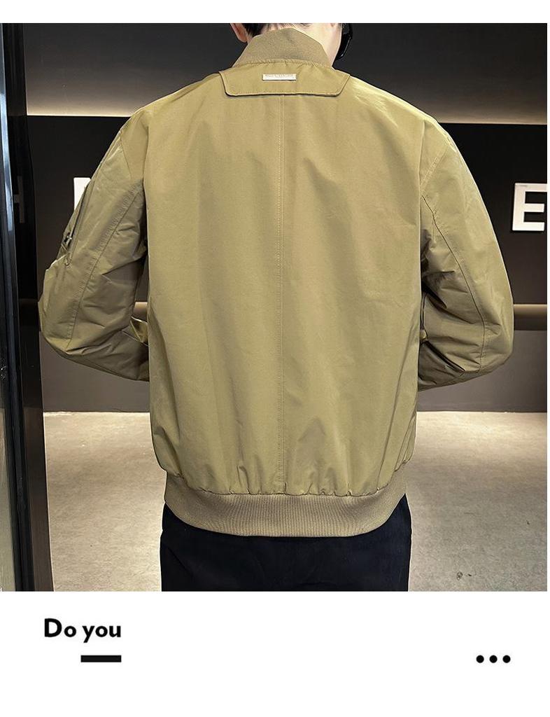 Стильная мужская куртка-бомбер: Весна/Осень 2025 - Модный, Высококачественный, Повседневный Бейсбольный Стиль