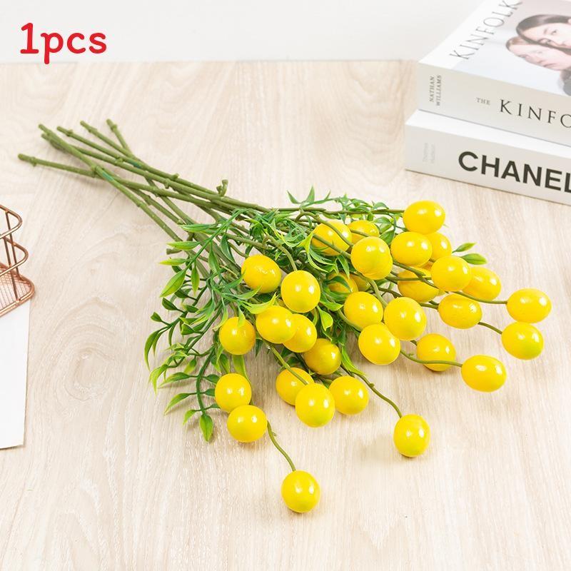 Оранжево-красный фрукт лимон пластиковый фрукт цветочная композиция подарок украшение