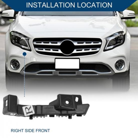 1pc Right Front Bumper Support Bracket for Chevy Malibu 2016- ABS Black