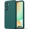 Case for Samsung Galaxy S24 FE (not for S24), Protection Silicone Souple Doux Slim Anti-Rayures Vert Nuit
