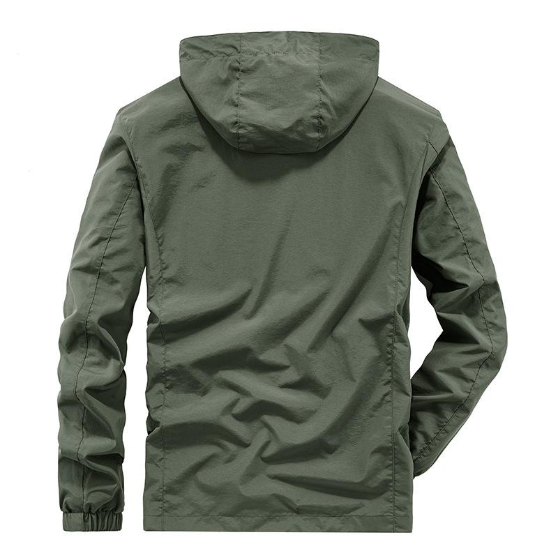 Весенне-осенняя куртка мужская тонкая повседневная куртка молодежная свободная спортивная куртка большого размера с капюшоном