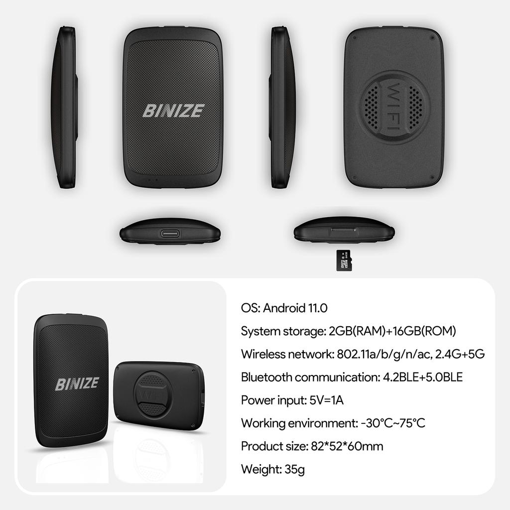 Carplay Ai Box от Binize для автомобиля с поддержкой OEM проводного CarPlay, Netflix, Youtube, беспроводным Android Auto, Android 11.0, 2 ГБ + 16 ГБ