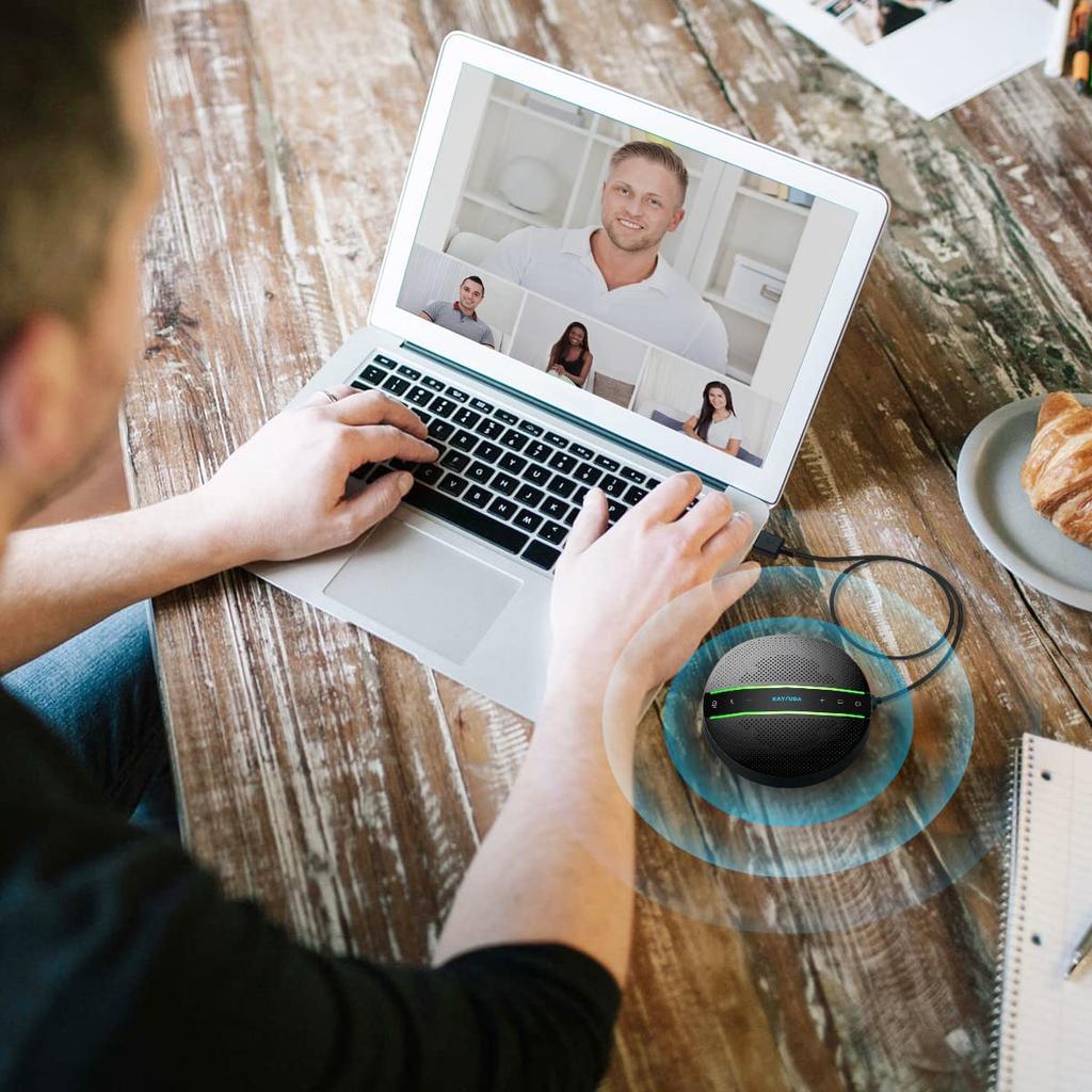 Kaysuda Bluetooth Speaker Conference PC Omnidirectional New Solution Compatible with Google and Online Web Video Online and Tablet Conference System
