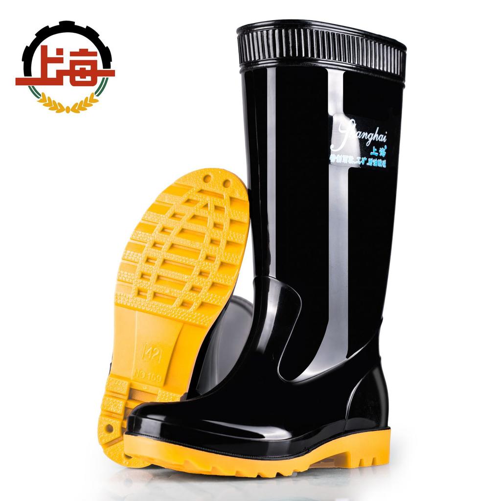 Дождевая обувь Взрослая пластиковая дождевая обувь Высокие резиновые сапоги Водонепроницаемые, нескользящие и износостойкие галоши Водяные сапоги