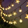 Waterproof LED Star String Lights for Outdoor Patio, Garden, and Camping Decoration