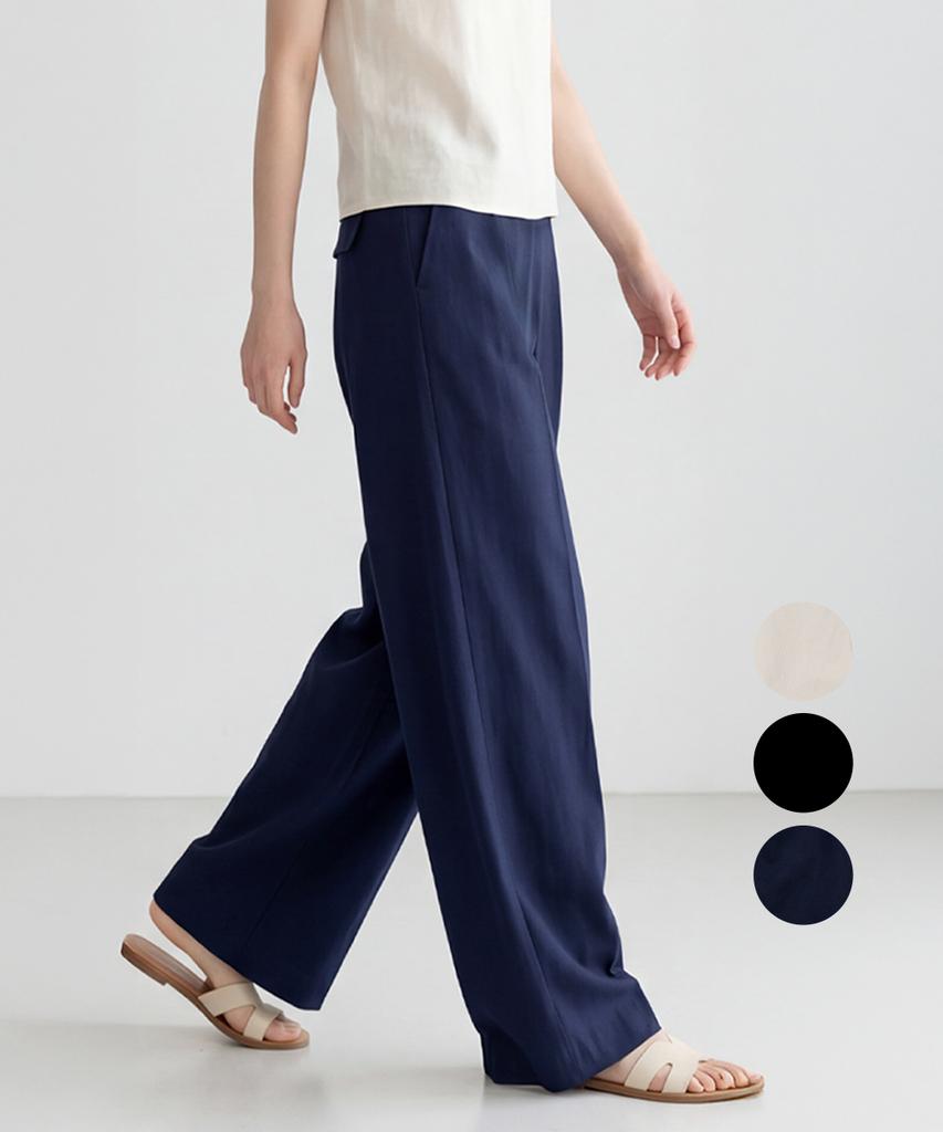 KIM YOUNG JOO GOLF Spring/Summer Cut-Out High-Waisted Stretch Women'S Wide Pants Kqslsl61