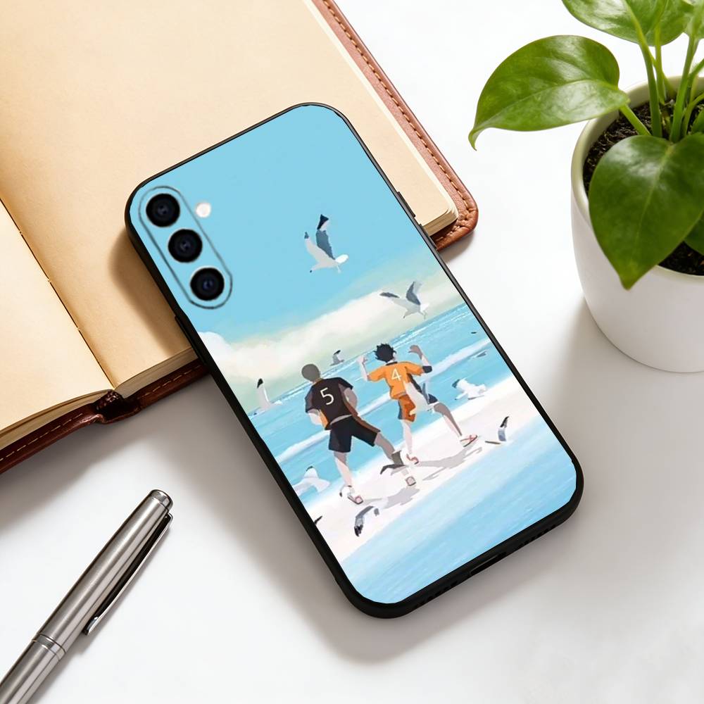 Чехол для телефона с котенком, черный силикон, мягкий, для Samsung Galaxy A73, A72, A71, A70, A53, A52, A51