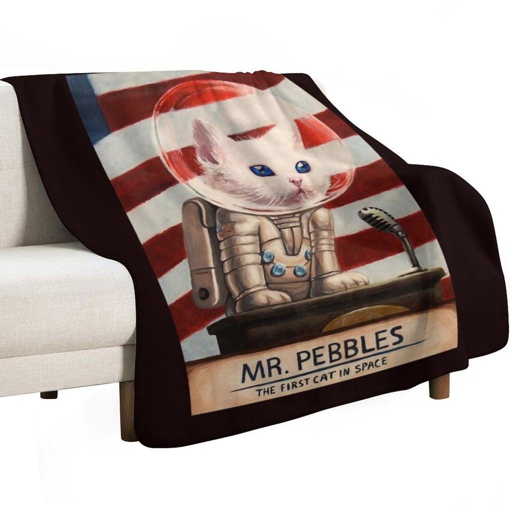 MR PEBBLES High Quality Classic TShirt Throw Blanket Soft Cozy Blanket for Pet Kids Adults
