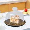Cake Stand with Glass Dome Display Dish Appetizer Plate Dessert Serving Bread