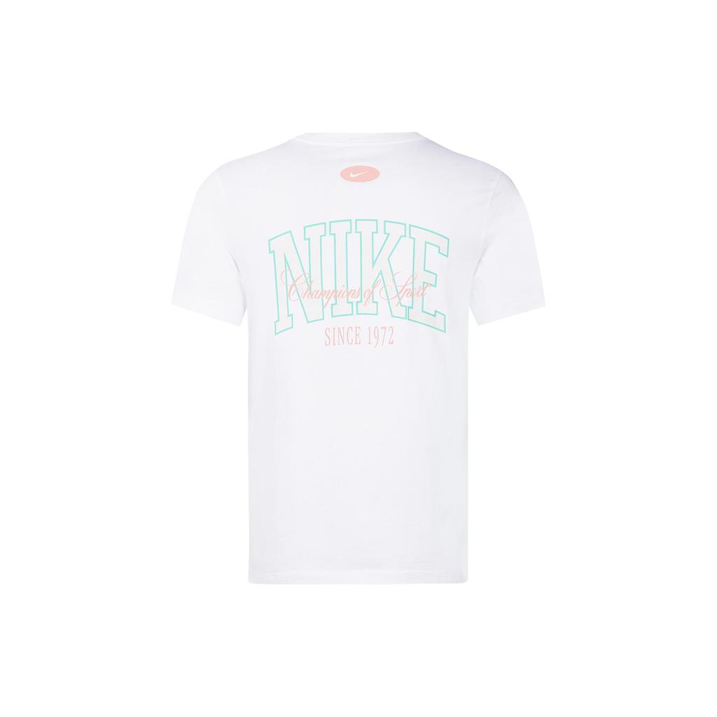 Nike Футболки Мужские Белые С Круглым Вырезом Умеренный Прямой Крой DR8031-100