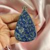 Blue Lapis Lazuli Pendant With Silver Chain Necklace 925 Sterling Silver Pendant