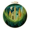 1 шт. Набор для рукоделия из ткани с вышивкой с узором серии Green Fantasy и инструментами