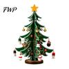 Holiday Party Table Decorations Wooden Christmas Tree Ornaments, 3D Rustic Tabletop Decor Xmas Display for Home Desk, Reusable Nordic Style