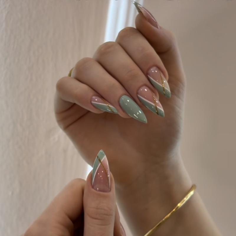 Европейские и американские градиентные персиковые балетные типсы для коротких ногтей