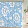 Европейский Цветочный Геометрический Узор Тканевая Шторка для Душа Занавеска для Ванной с Крючком Водонепроницаемая Шторка для Душа Домашнее Украшение