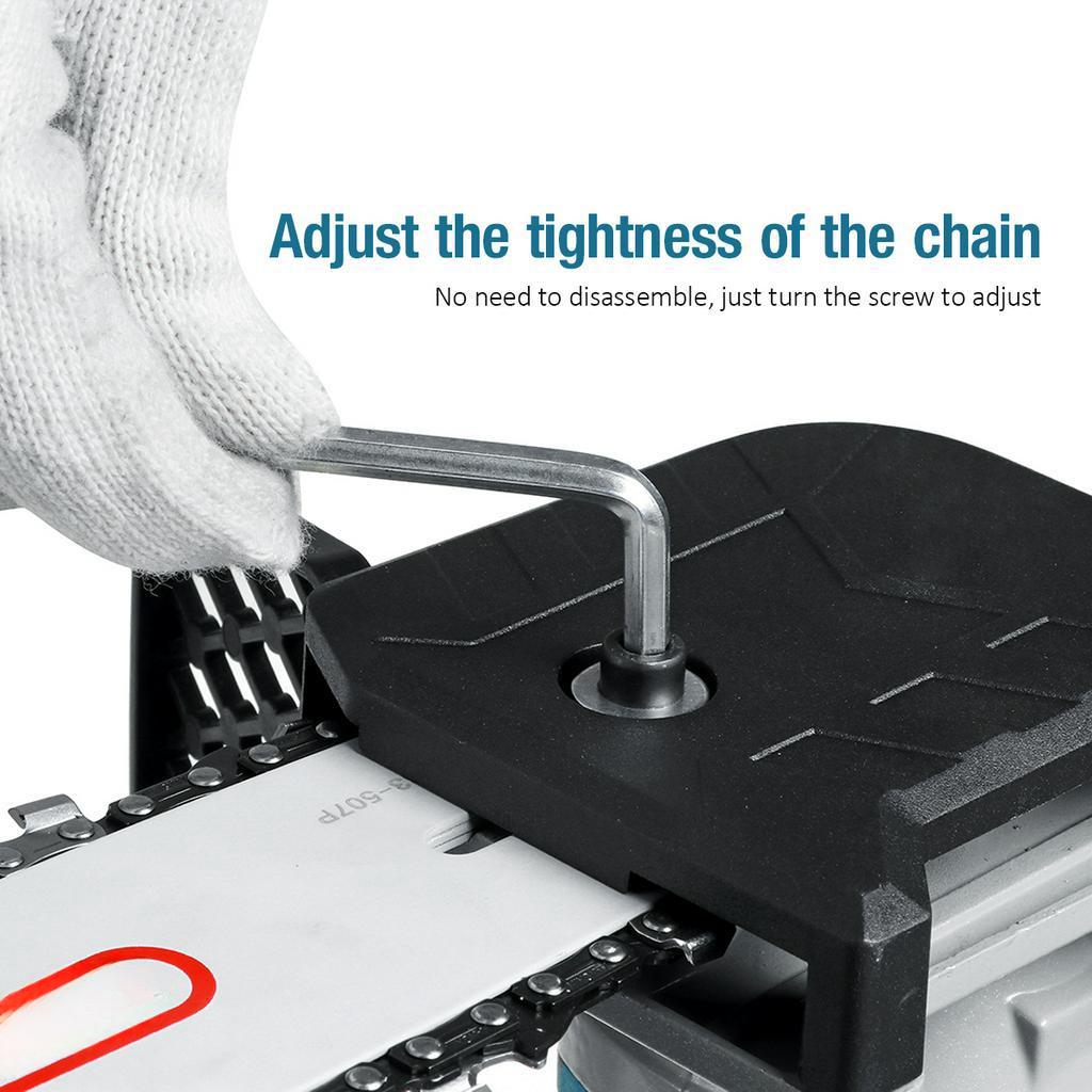 8 Inches Brushless Cordless Electric Chainsaw Pruning Saw Rechargeable Woodwork Cutter Garden Logging for 18-21V Battery