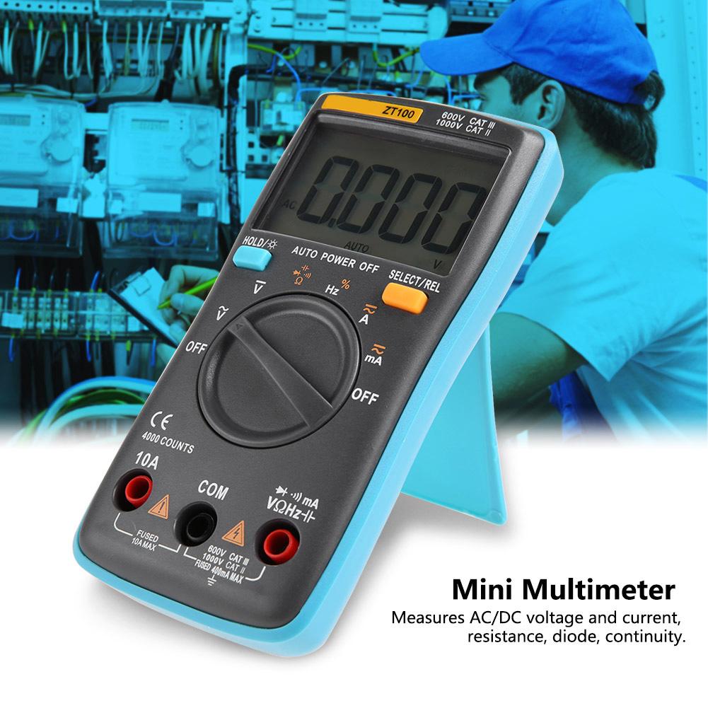 ZT100 4000 Отсчетов Портативный Мини Автоматический Цифровой ЖК-Дисплей Тестирование Емкости Мультиметр