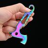 Stainless Steel Mini Axe-shaped Knife Multifunctional Pocket Knife Portable Camping Tools Unpacking Knives Keychain Pendant
