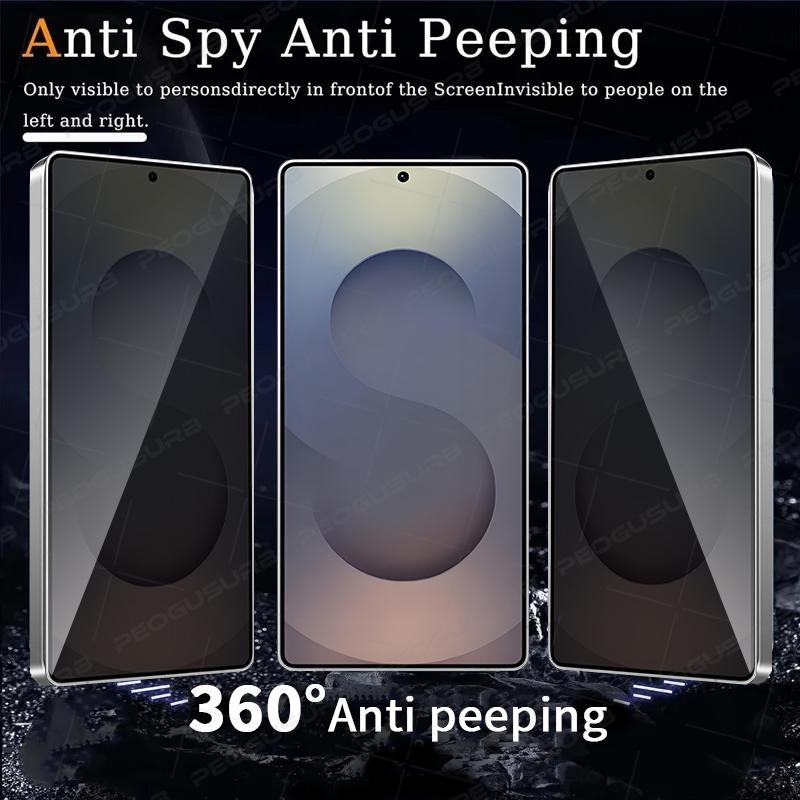 Защитное покрытие от шпионажа на 360° для Samsung Galaxy S24 Ultra S25 Ultra S24 S25 Plus, полное покрытие, закаленное защитное стекло