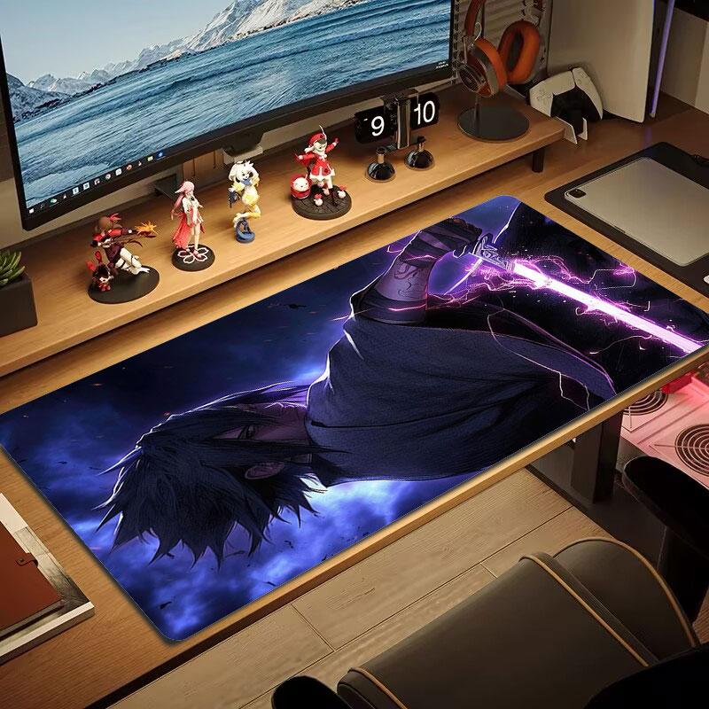 Sasuke Naruto Mouse Pad, Large Gaming Desk Mat, Non-slip XXL Mousepad for Laptop & Tablet, Mini PC Playmat with Stitched Edges