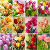 5D DIY Diamond Painting Tulips Flower Diamond Embroidery Full Round Drill Cross Stitch Mosaic Sale Home Decor