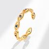 Unique Turkish Ring Adjustable Blue Zircon Ring Lucky Demon Eye Open Ring  Gift