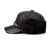 Зимняя теплая шапка для мужчин среднего возраста, флисовая толстая кожаная шапка, уличная шапка с защитой ушей