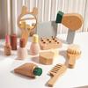Wooden Makeup Toy Set,Beauty Salon Toys Portable Styling Role Playing Pretend Play for Girls