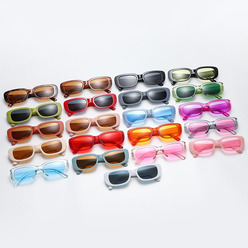 Rectangle Fashion Sunglasses UV400 Protection Retro Vintage Shades For Women Men Summer Beach Travel