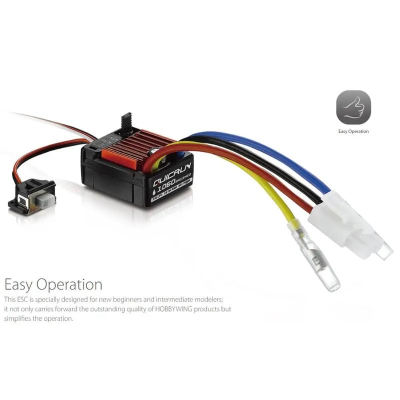 Original HobbyWing QuicRun 1060 60A Brushed Electronic Speed Controller ESC For 1:10 RC Car Waterproof