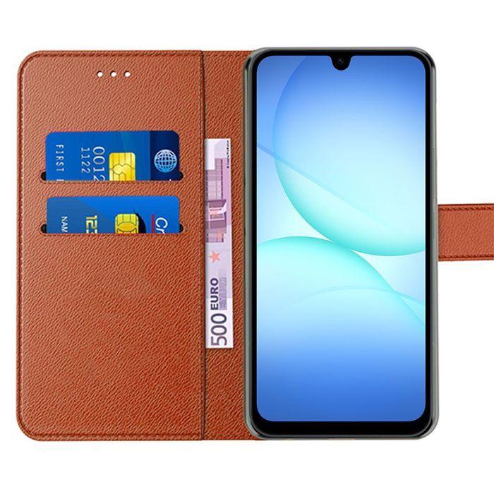Защитный чехол - BOOLING - для Samsung Galaxy A17 4G/5G - Чехол-книжка из синтетической кожи, коричневый