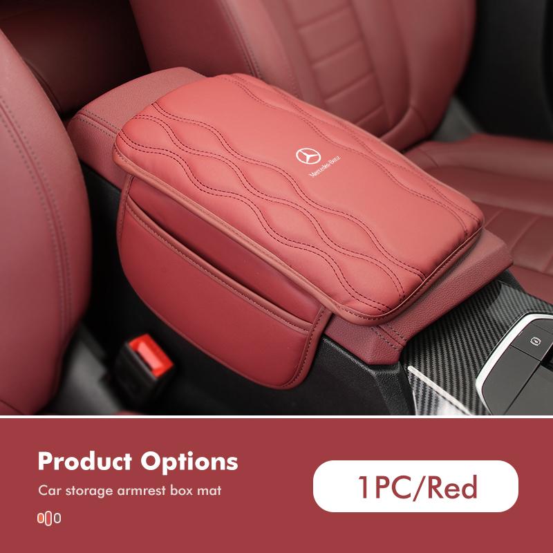 Car Center Armrest Box Cushion Console Mat Armrest Storage Pad For Benz AMG A C E S G Class W201 W210 W108 W204 W205 W203 NOQRS1