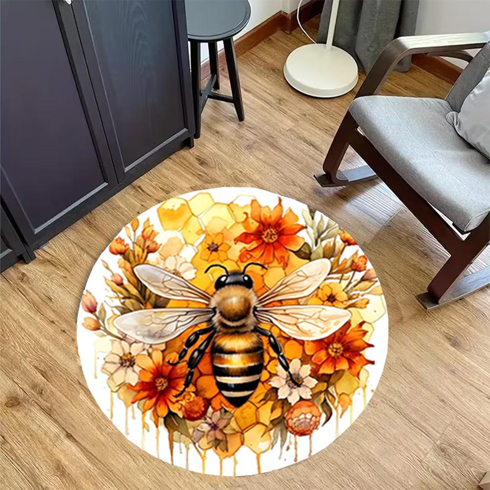 1pc home carpet bee and flowers design for office decor gift living room bedroom non slip carpet