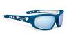 RUDY PROJECT Sports Sunglasses for Road and Includes AIRGRIP Blue Metal Matte Frame with Ice Lens Bikes, Cycling, Marathons, Jogging, Triathlons,